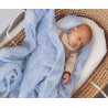 Copertina per Neonato 80x110 Blu Scuro con Stelle in Rilievo