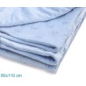 Copertina per Neonato 80x110 Blu Scuro con Stelle in Rilievo