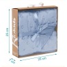 Copertina per Neonato 80x110 Blu Scuro con Stelle in Rilievo