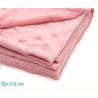 Copertina per Neonato 80x110 Rosa con Stelle in Rilievo
