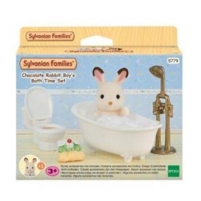 Sylvanian Families - Set da Bagno del Bebè Coniglio Cioccolato