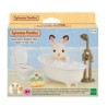 Sylvanian Families - Set da Bagno del Bebè Coniglio Cioccolato