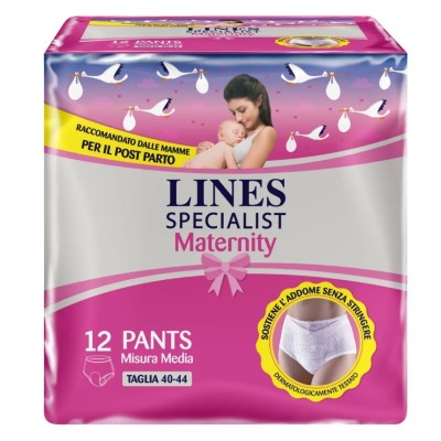 Lines Specialist Maternity Pants Taglia M - 12 Pezzi | Post Parto