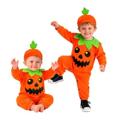 Costume da Zucca per Neonato - Travestimento Halloween Morbido