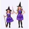 Widmann Costume da Strega Viola per Bambina - 116 cm / 4-5 Anni