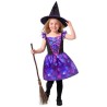 Widmann Costume da Strega Viola per Bambina - 116 cm / 4-5 Anni
