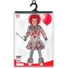 WidmannCostume Pagliaccio Horror Vintage - 128 cm / 5-7 anni