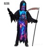 Widmann Costume Morte Fluorescente per Bambini - 128 cm / 5-7 anni