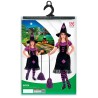 Widmann Costume da Strega Nera e Viola - 128 cm / 5-7 Anni