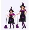Widmann Costume da Strega Nera e Viola - 116 cm / 4-5 Anni