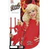 Widmann Costume da Diavolessa Rosso per Donna - 128 cm / 5-7 Anni