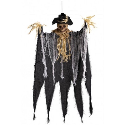 Scheletro da Appendere 90 cm con Viso in Juta per Halloween