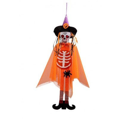 Scheletro di Halloween da Appendere 90cm - Decorazione in Feltro