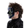 Maschera Horror Metalizzata con Decorazioni Luminose