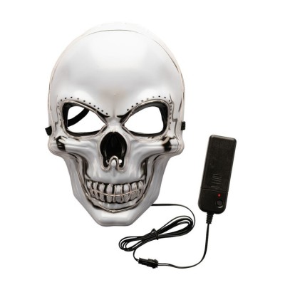 Maschera Teschio con Luci LED per Halloween - Accessorio Horror