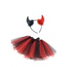Set Costume Diavoletta per Bimba - Gonna e Cerchietto