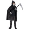 Set Costume da Scheletro per Bambino con Mantello, Maschera, Guanti e Falce