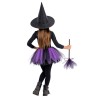 Set Costume da Streghetta per Bambina con Gonna, Cappello e Scopa