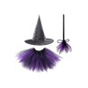Set Costume da Streghetta per Bambina con Gonna, Cappello e Scopa