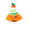 Set Costume Zucchetta Per Bimba - Gonna, Cerchietto e Collarino