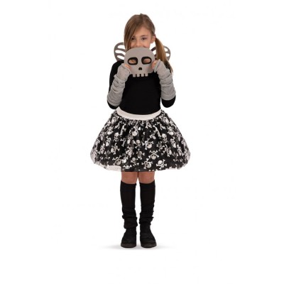 Set Scheletrina: Gonna, Maschera e Ali per Travestimento Halloween