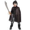 Set Travestimento Pirata Nero per Bambini con Mantello e Spada
