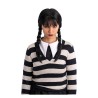 Parrucca Mercoledì Addams con Frangia e Trecce