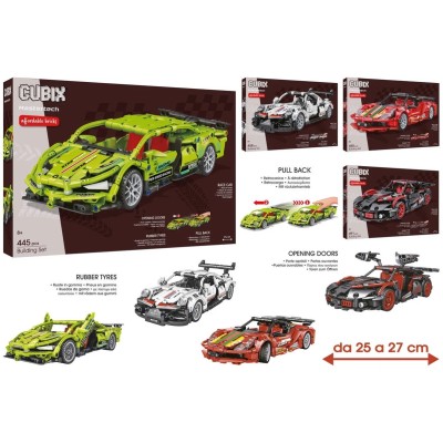 Cubix Mastertech Auto Racing - Set Costruzioni Auto Retrocarica