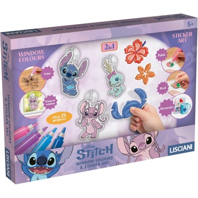 Lisciani Disney Stitch - Set Creativo con Adesivi e Colori