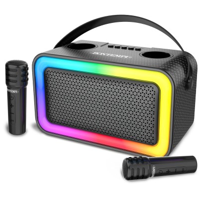 Bontempi Cassa Karaoke Wireless con 2 Microfoni e Luci LED RGB