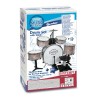 Bontempi Batteria 6 Pezzi Metallic Silver con Sgabello e Bacchette