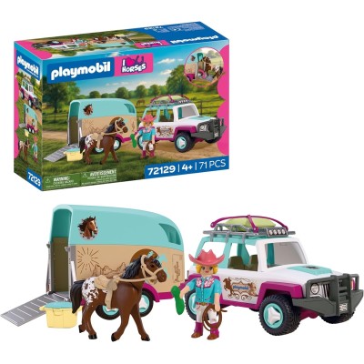 Playmobil Fuoristrada con Rimorchio per Cavalli | Set Equitazione