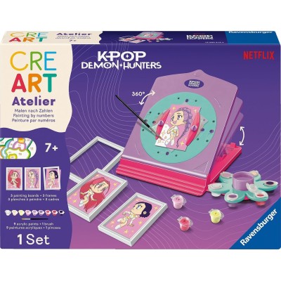 Ravensburger CreArt Atelier K-Pop Demon Hunters - Set Pittura con Numeri