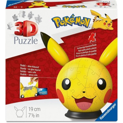 Ravensburger Puzzleball 3D Pokenon - Pikachu con Orecchie