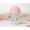 Tazza da Addestramento Rosa con Cannuccia Pesata 300ml - Kiokids