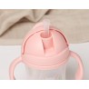 Tazza da Addestramento Rosa con Cannuccia Pesata 300ml - Kiokids