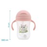 Tazza da Addestramento Rosa con Cannuccia Pesata 300ml - Kiokids
