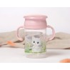 KioKids Tazza di Apprendimento Step 3 con Manici - Rosa 330ml