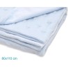 Copertina Neonato Kiokids 80x110 cm con Stelle in Rilievo - Celeste