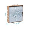 Copertina Neonato Kiokids 80x110 cm con Stelle in Rilievo - Celeste