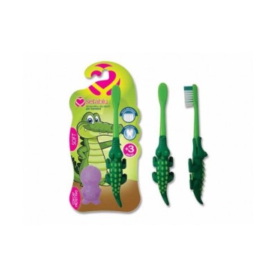 Setablu Spazzolino Baby Coccodrillo +3 anni