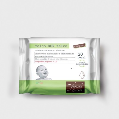 Fiocchi di Riso Talco Non Talco Salviettine 20pz