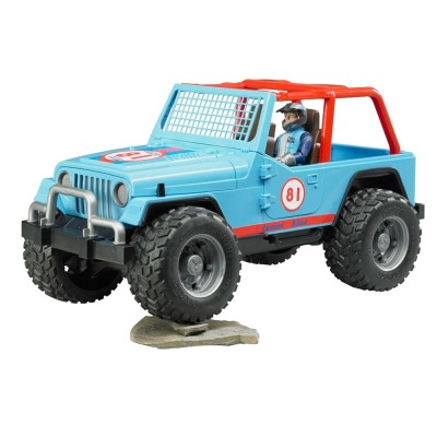 Bruder 02541 - Jeep Cross Country Race con Pilota, Blu