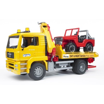 Bruder 02750 - Camion MAN TGA Trasporto Jeep Fedele riproduzione