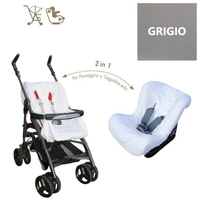 Italbaby - Copripasseggino e Seggiolino Auto Spugna Grigio