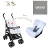Italbaby - Copripasseggino e Seggiolino Auto Spugna Grigio