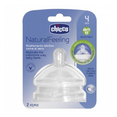 Chicco Tettarella Natural Feeling Flusso Regolabile 2 Pezzi