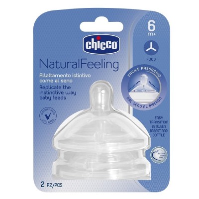 Chicco Tettarella Natural Feeling Flusso Pappa 2 pezzi