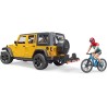 Jeep Wrangler Rubicon con Bici e ciclista - Bruder 02543