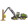 Taglia Tronchi John Deere 1270G con 1 Tronco - Bruder 02135 